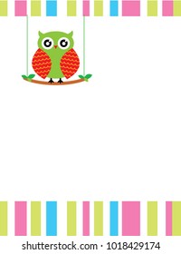 cute little owl message card