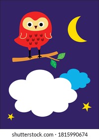 cute little owl message card