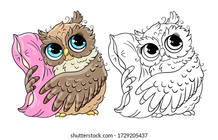 Cute little owl vector illustration