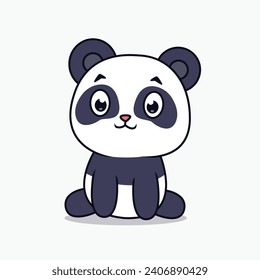 Cute Little Panda, Cartoon illustration