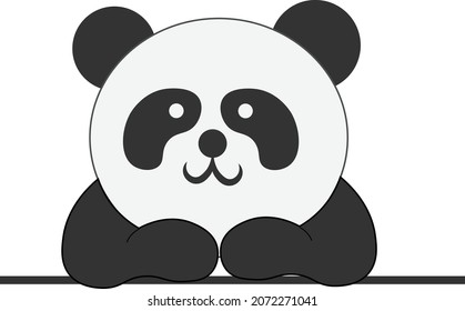 Cute little panda design for print or use as poster, card, flyer, sticker or T Shirt