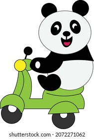 Cute little panda design for print or use as poster, card, flyer, sticker or T Shirt
