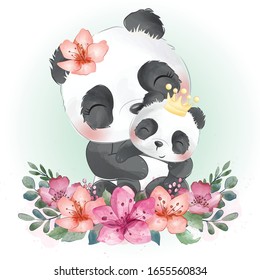 Watercolor Baby Panda Hd Stock Images Shutterstock