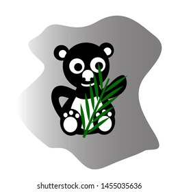 cute little panda vector illustration