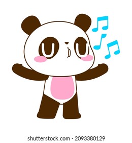 linda ilustración vectorial panda