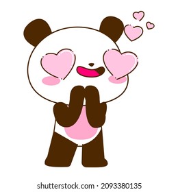 linda ilustración vectorial panda