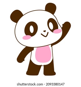 cute little panda vector illustration