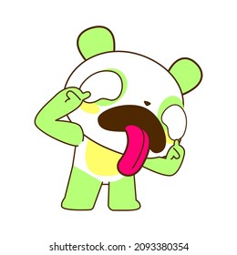 linda ilustración vectorial panda