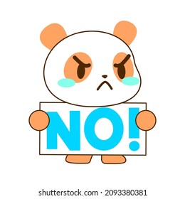 cute little panda vector illustration