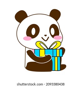 cute little panda vector illustration