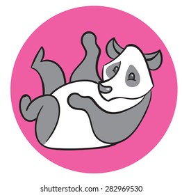 cute little panda - vector illustration