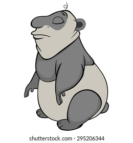 Cute little panda. Vector illustration
