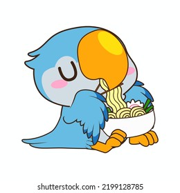 cute little parakeets vector illustration