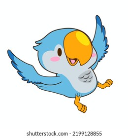 cute little parakeets vector illustration