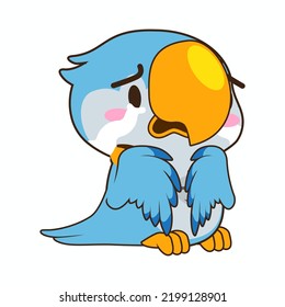 cute little parakeets vector illustration