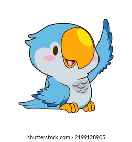 cute little parakeets vector illustration