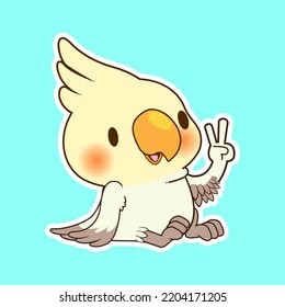 cute little parrot vector illustration