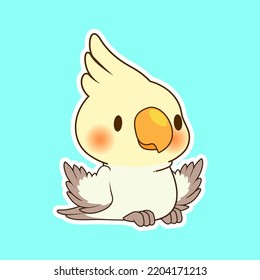 cute little parrot vector illustration