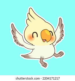 cute little parrot vector illustration
