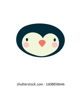 cute little penguin character icon vector illustration design