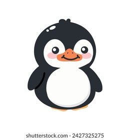 Cute little penguin funny cartoon