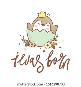 Cute little penguin/ newborn baby card