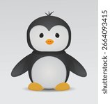 Cute Little Penguin Vector Illustration