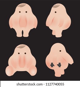 A cute little penis vector illustrator