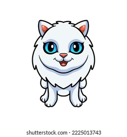 Cute little persian cat cartoon