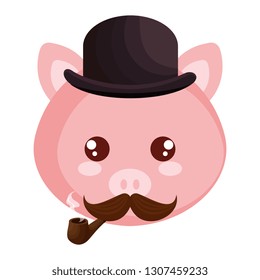 cute little pig character
