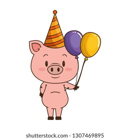 cute little pig character