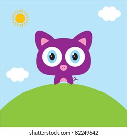 cute little piggy holiday doodle