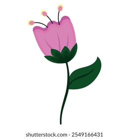 Cute little pink flower illustration