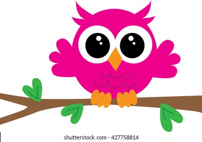 a cute little pink owl