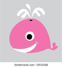 cute little pink whale