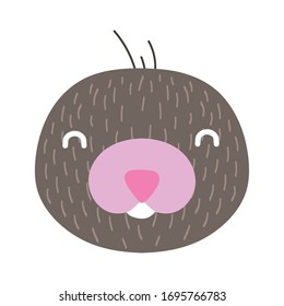 cute little platypus animal flat style icon vector illustration design