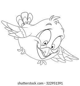cute little and plump sparrow is flying 