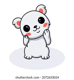 Cute little polar bear cartoon