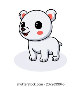 Cute little polar bear cartoon