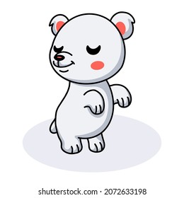 Cute little polar bear cartoon