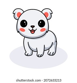 Cute little polar bear cartoon