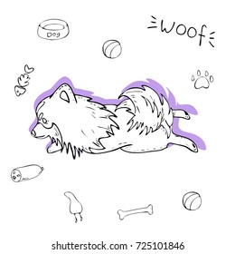 Cute little pomeranian for your dog design