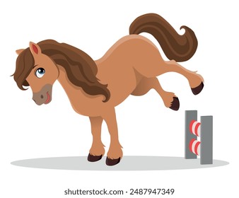 cute little pony and feeling happy.