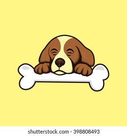 cute little puppy with bone