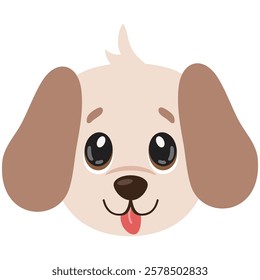 Cute little puppy dog vector cartoon illustration