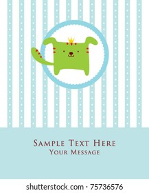 cute little puppy prince greeting card