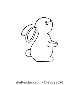 cute and little rabbit character