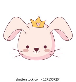 cute and little rabbit with crown character