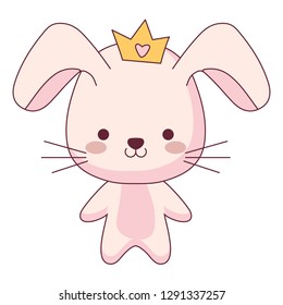 cute and little rabbit with crown character