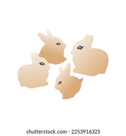 Pequeño vector de grupo de conejo.